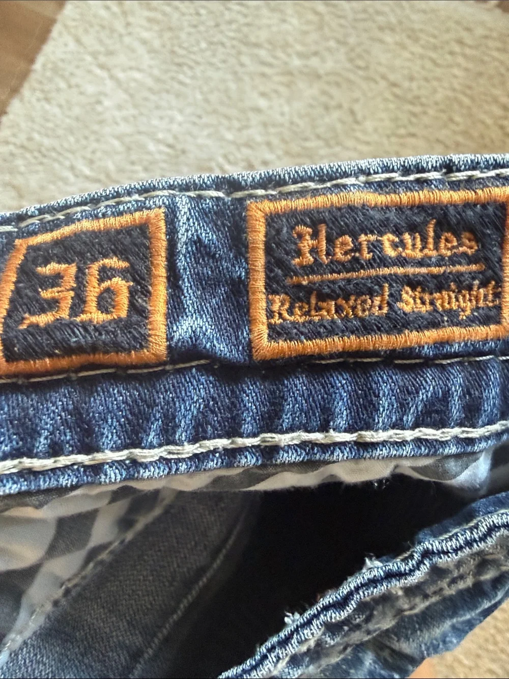 Rock Revival Men's Straight Leg Jeans in Dark Blue Wash